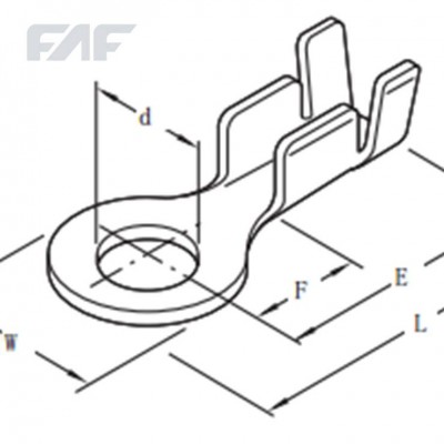 Brass Electrical Ring Connector Terminal